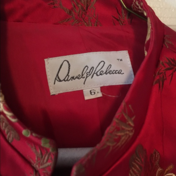 Danel & Rebecca Red embroidered Jacket. - Picture 3 of 3