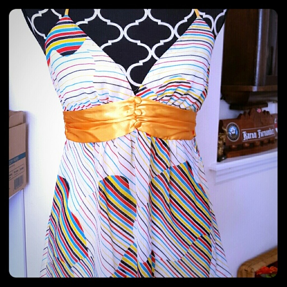 Stripped halter top