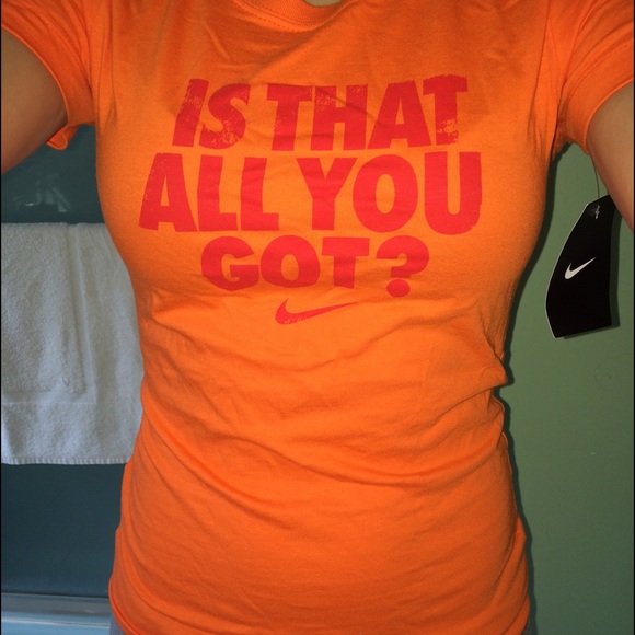 NWT orange Nike slim fit t-shirt