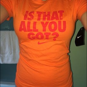 NWT orange Nike slim fit t-shirt