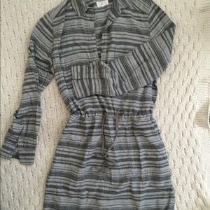 Striped shirt dress