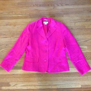 Talbots size 6 pink linen jacket