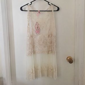 Long lace tank