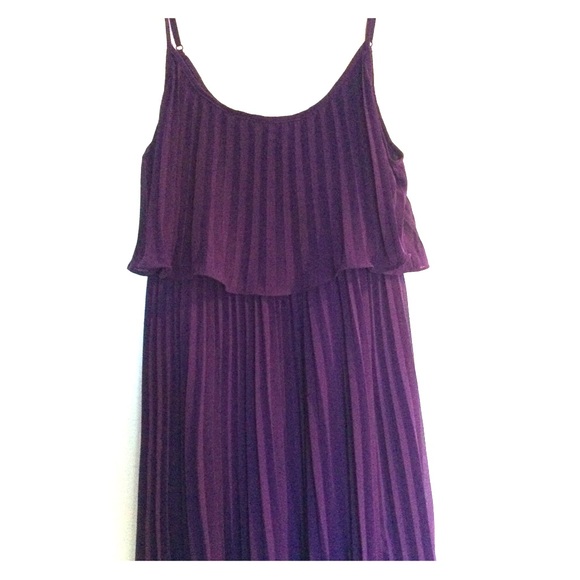 Purple pleated dress