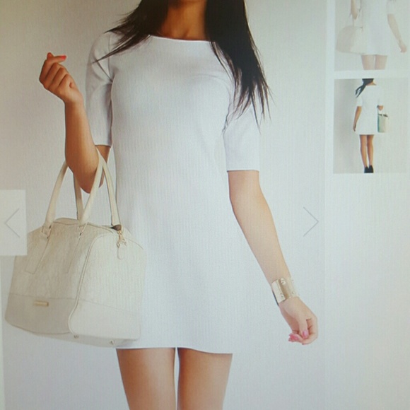 half sleeve white dress - Picture 1 of 2
