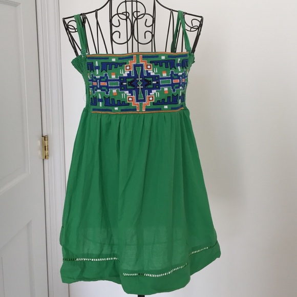 Green Aztec tank