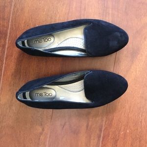 NWOT velour black flats size 9