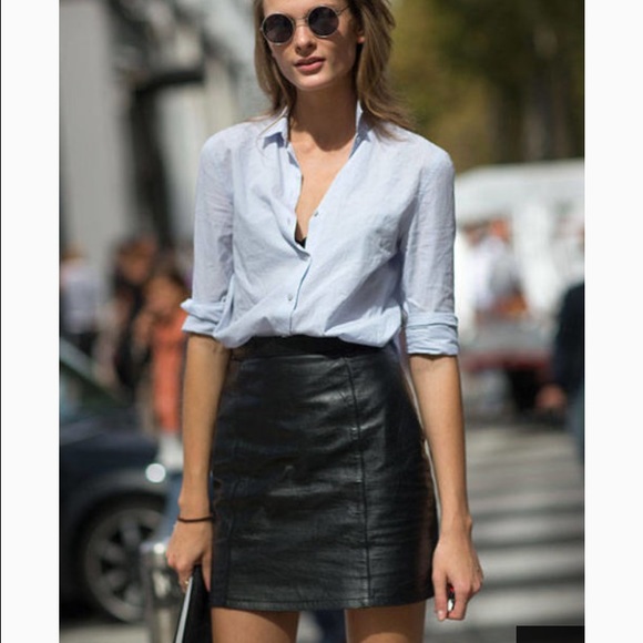 Vintage leather 😎 high waisted mini skirt