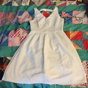 White skater dress