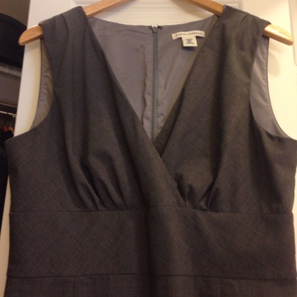 Banana Republic Petite heather gray wool dress