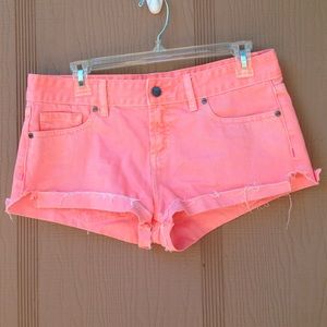 Peach PINK jean shorts