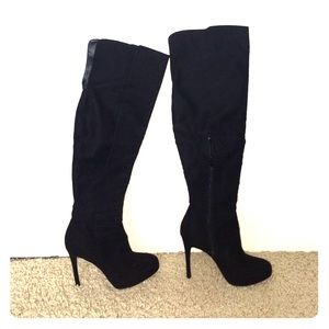 Black thigh Boots (worn once)