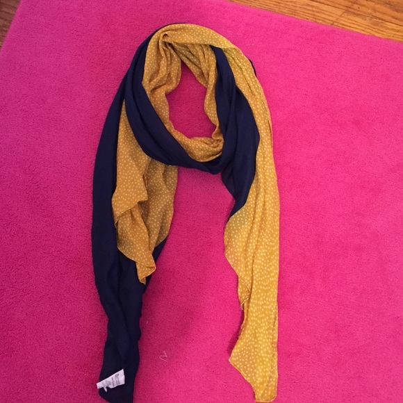 Blue and yellow scarf