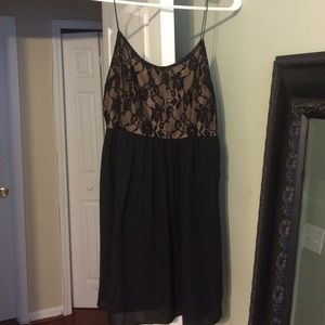 Black baby doll dress w/ lace