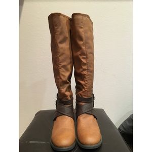 Brown tall boots