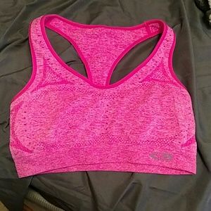 Pink sports bra