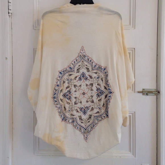 Free People Graphic Jersey Poncho