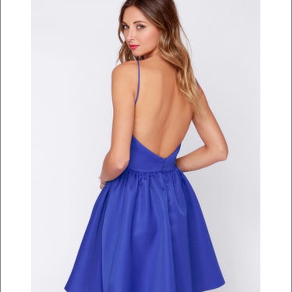 Blue Backless Dress