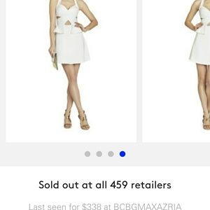 Cream Structured Cut-out Dress