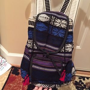 Multicolor tribal soft Aztec backpack
