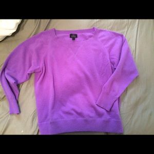 JCrew Purple 100% Cashmere sweater women's size M