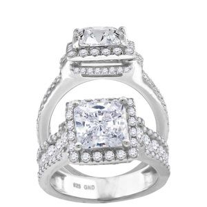 Stunning Engagement Ring Sterling Silver 925 & CZ