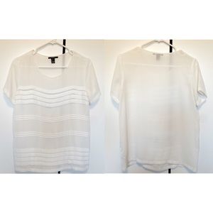 🚫SOLD🚫 White Textured Top