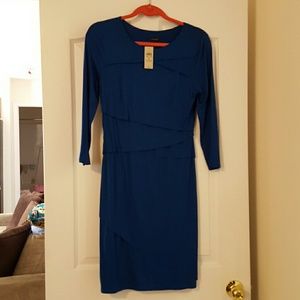 Royal blue Ann Taylor cotton layered dress