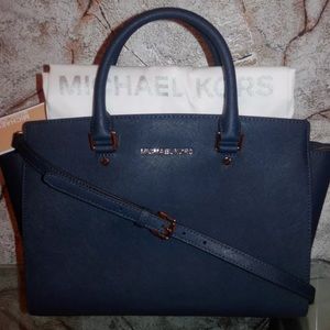 Michael Kors Large Navy Satchel