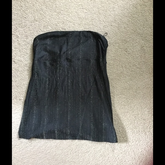 Black strapless top