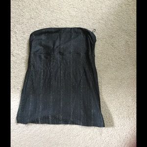 Black strapless top