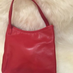 Ann Taylor Loft red leather bag