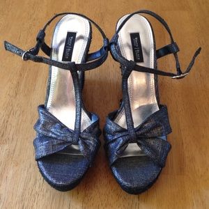 White House Black Market shimmery wedges