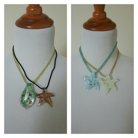 2 for $8: Murano glass pendant necklaces