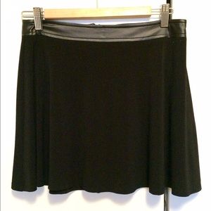 🚫SOLD🚫 Leather Trim Skater Skirt