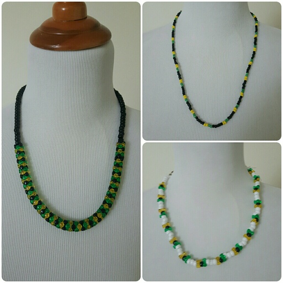 2 for $8: Jamaica bead colored necklace
