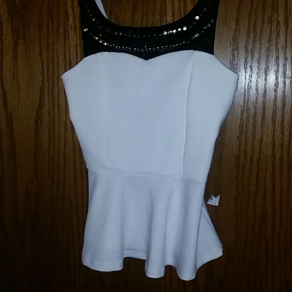 Open back peplum top
