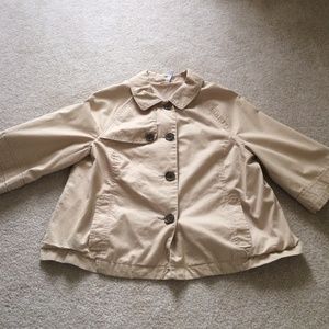 3/4 spring or fall khaki colored jacket.