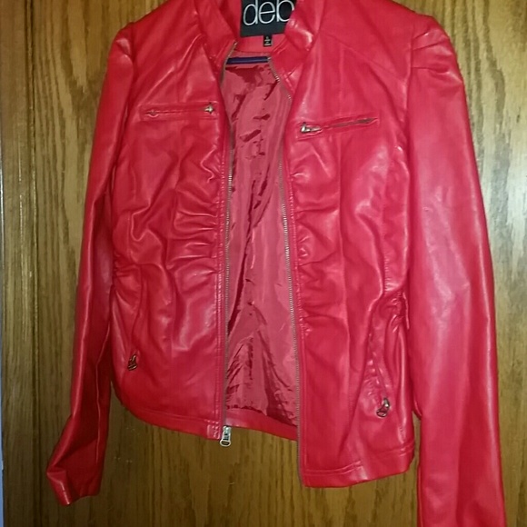 Red pleather jacket