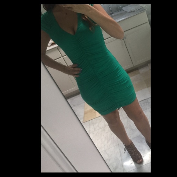 Green bebe dress