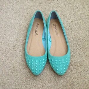 SOLD! Wet Seal Teal flats