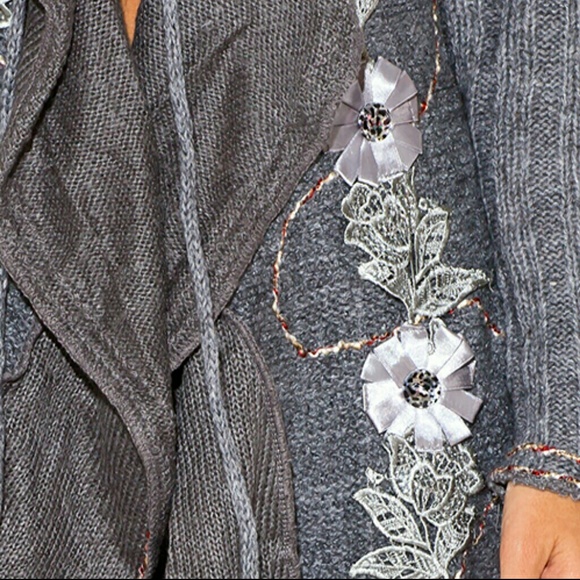 Long sweater cardigan coat jacket duster Boho sexy - Picture 4 of 4
