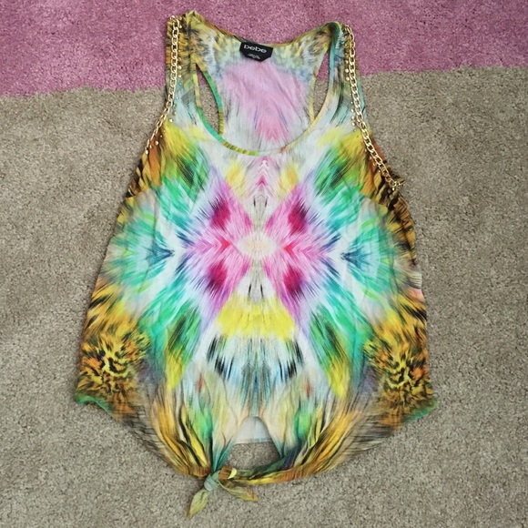 bebe Tops - Bebe, small gold embellished tank top