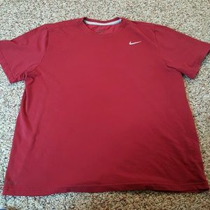 BARELY WORN dark red Nike Dri-fit t shirt!