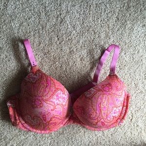 Victoria's Secret Pink Paisley Rhinestone Bra