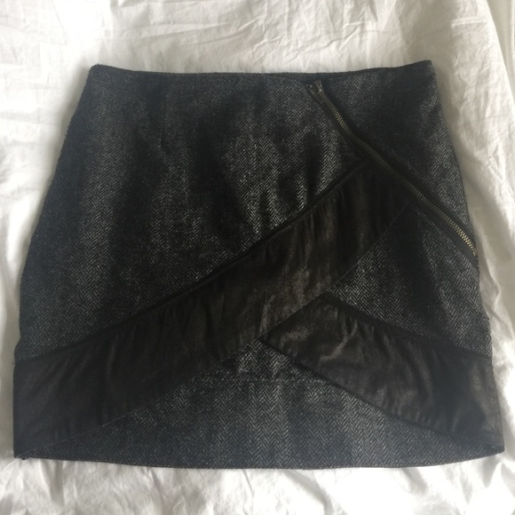 Very J Asymmetrical Tweed Skirt