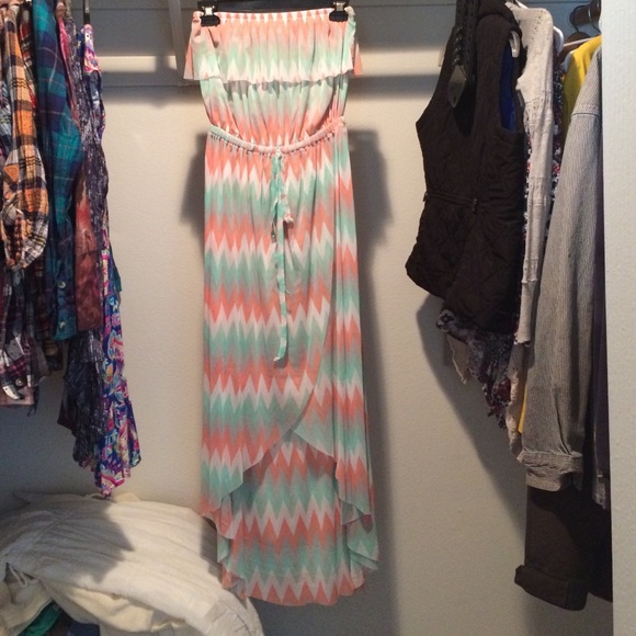 High low strapless Cynthia Rowley dress