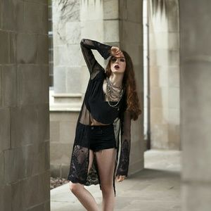 ON HOLD! DO NOT PURCHASE! Black Lace Kimono