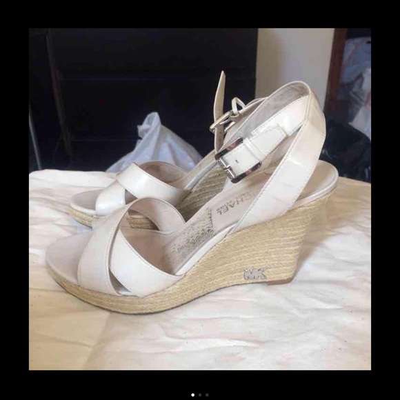Nude Michael Kors Wedge Sandals