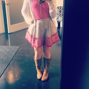 Betsey Johnson A-Line Floral Skirt